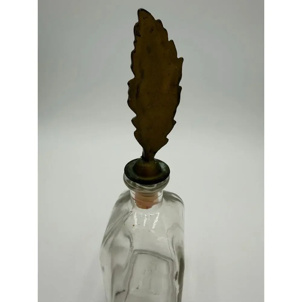 1970's Decorative Bottle with Brass Stopper